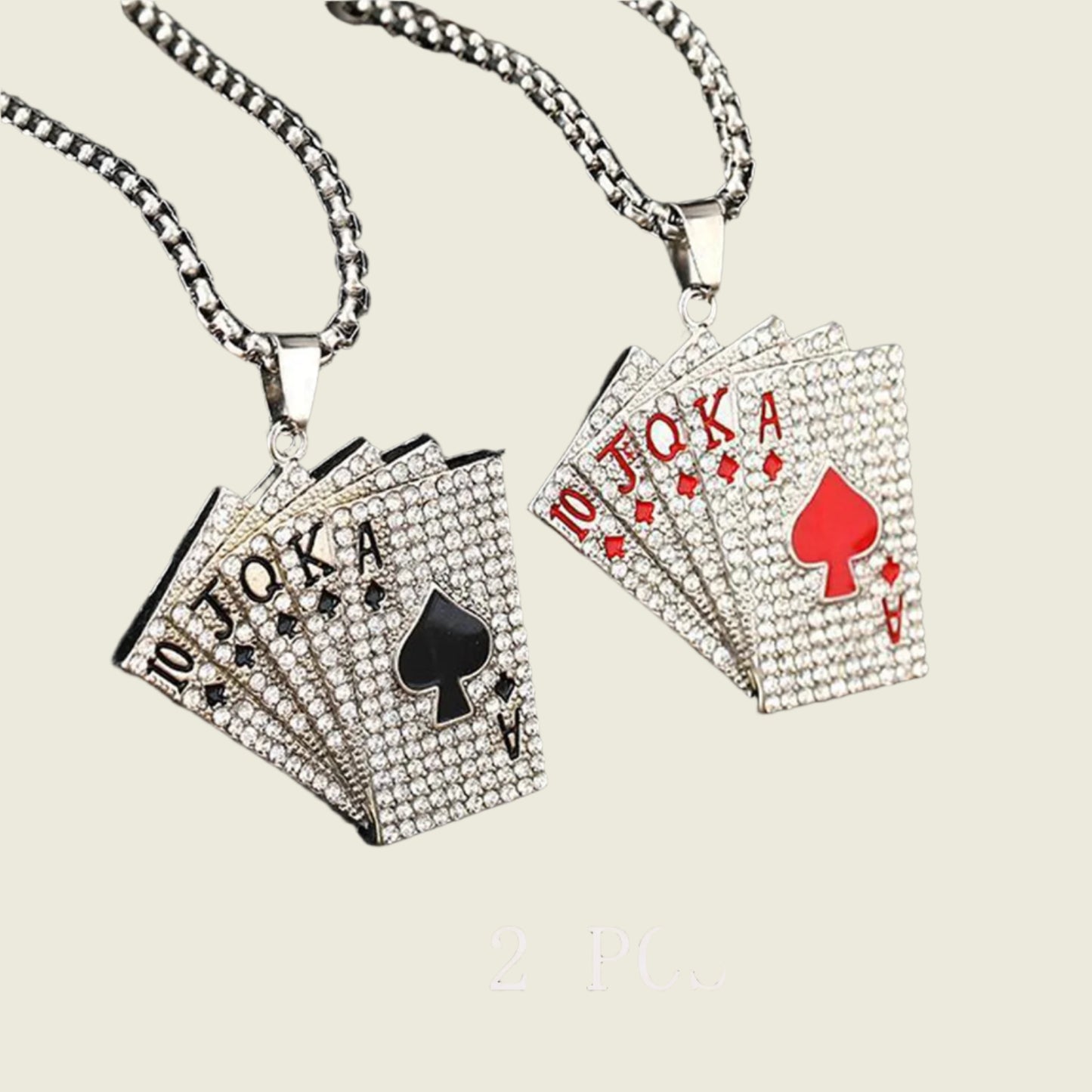 Ace Of Spades Poker Necklace