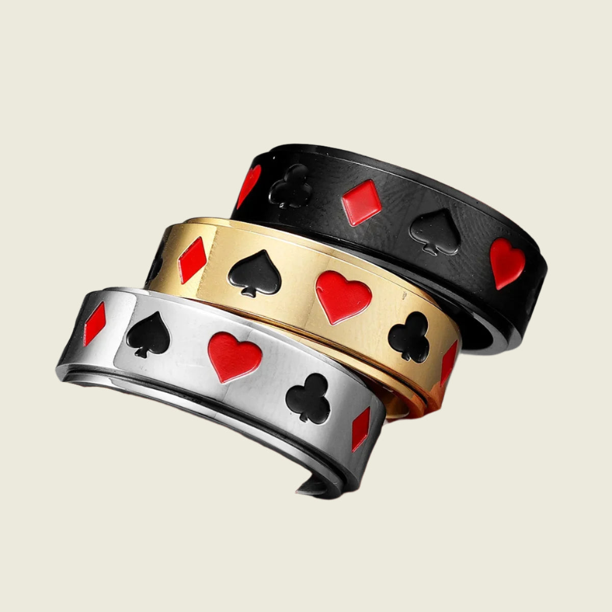 Luxury Poker Spinning Rings