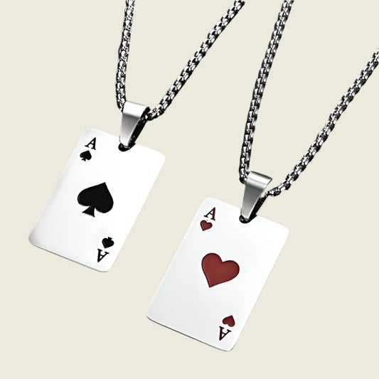 Ace Of Spades Poker Necklace